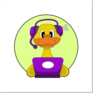Duck Secretary Laptop Posters and Art